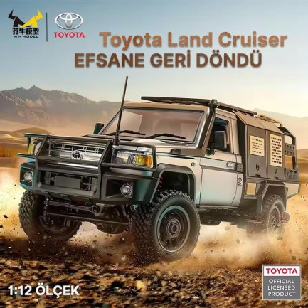 MN Model - MN Model MN82S 1/12 Supertourer Toyota Land Cruiser LC79 4WD RC Model Uzaktan Kumandalı Araba Crawler Offroad Truck RTR Lisanslı Gümüş+Dahili Işık Seti MN82-S