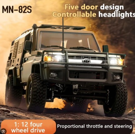 MN Model - MN Model MN82S 1/12 Supertourer Toyota Land Cruiser LC79 4WD RC Uzaktan Kumandalı Araba Siyah (ÖN SİPARİŞ - 15AĞUSTOS)