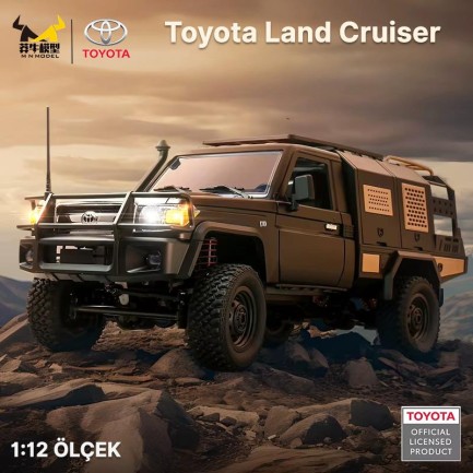MN Model - MN Model MN82S 1/12 Supertourer Toyota Land Cruiser LC79 4WD RC Model Uzaktan Kumandalı Araba Crawler Offroad Truck RTR Lisanslı Siyah+Dahili Işık Seti