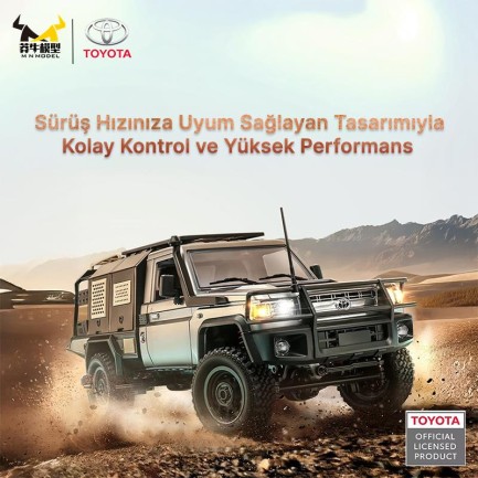 MN Model MN82S 1/12 Supertourer Toyota Land Cruiser LC79 4WD RC Model Uzaktan Kumandalı Araba Crawler Offroad Truck RTR Lisanslı Siyah+Dahili Işık Seti MN-82S - Thumbnail