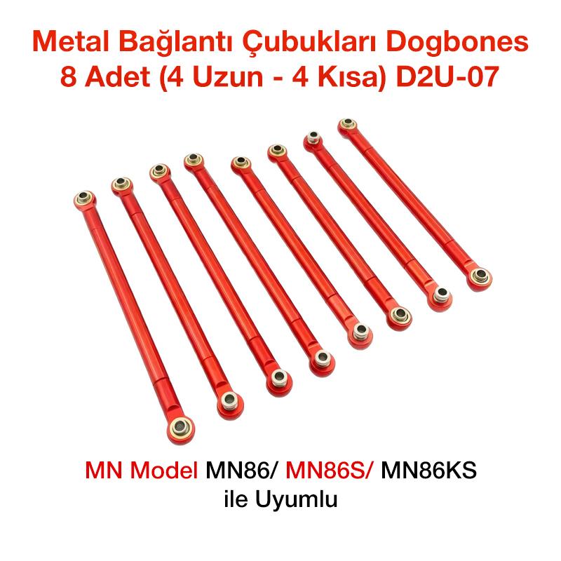 MN Model MN86/MN86S/MN86KS Metal Bağlantı Çubukları Dogbones 8 Adet (4 Uzun-4 Kısa) D2U-07