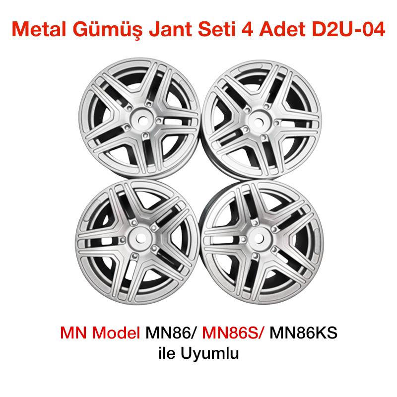 MN Model MN86/MN86S/MN86KS Metal Gümüş Jant Seti 4 Adet D2U-04