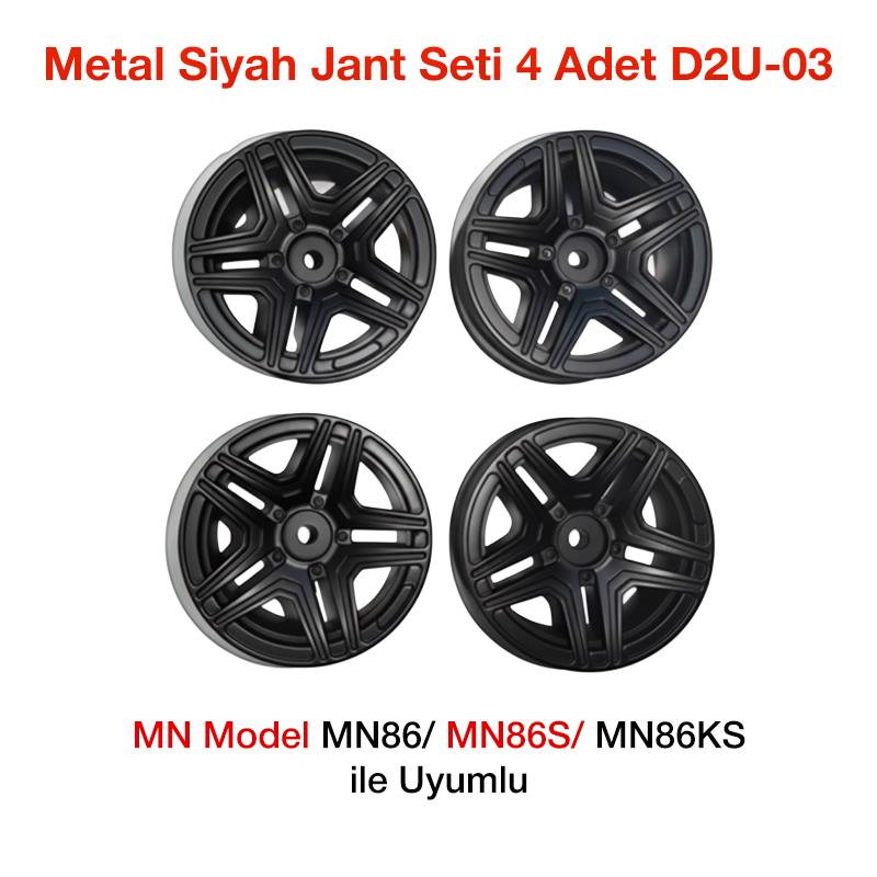 MN Model MN86/MN86S/MN86KS Metal Siyah Jant Seti 4 Adet D2U-03
