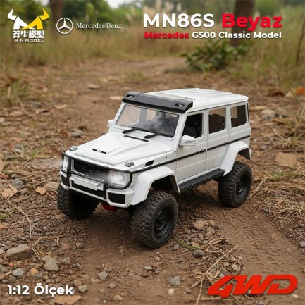MN Model - MN Model MN86S Mercedes G500 4WD RC Crawler Uzaktan Kumandalı Araba Beyaz