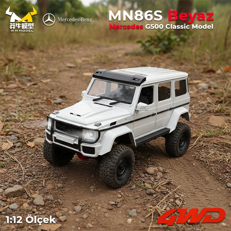 MN Model MN86S Mercedes G500 4WD RC Crawler Uzaktan Kumandalı Araba Beyaz