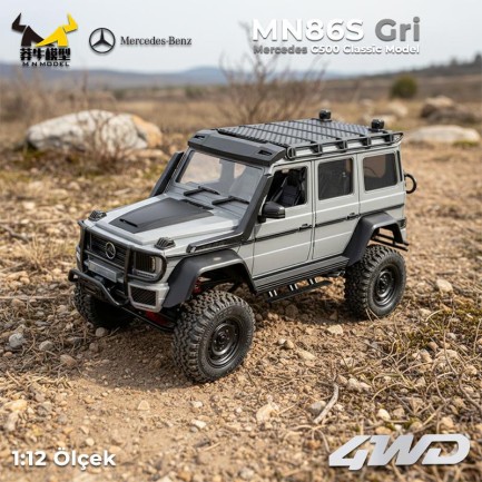 MN Model - MN Model MN86S Mercedes G500 4WD RC Crawler Uzaktan Kumandalı Araba Gri