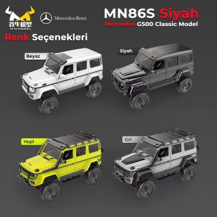 MN Model MN86 Mercedes G500 4WD RC Crawler Uzaktan Kumandalı Araba Siyah - Thumbnail