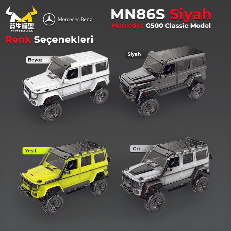 MN Model MN86 Mercedes G500 4WD RC Crawler Uzaktan Kumandalı Araba Siyah