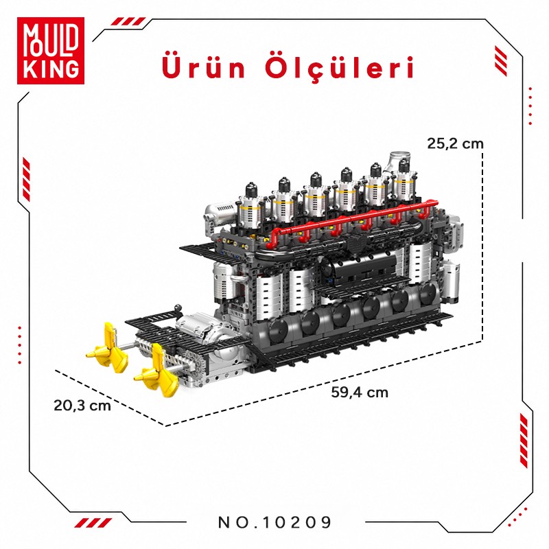 Mould King 10209 Yaratıcı Yapı Blok Seti Building Blocks