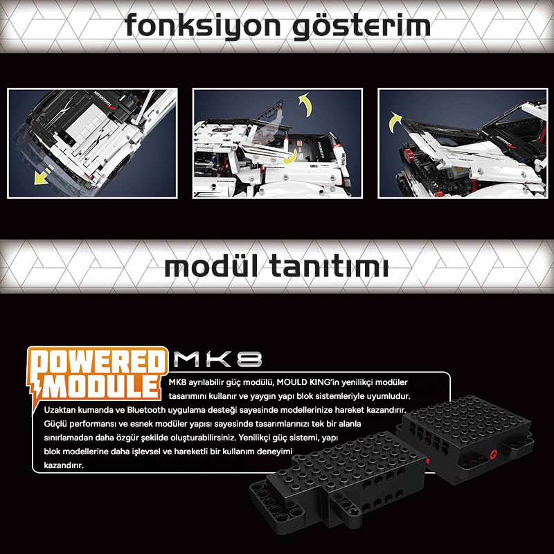 Mould King 13128S Yaratıcı Yapı Blok Seti Building Blocks