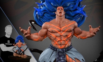 Necalli V-Trigger Player 2 Blue Statue 1:6 Scale - Thumbnail