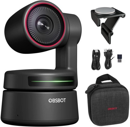 Obsbot - OBSBOT Tiny 4K PTZ Webcam - Canlı Yayın & Takip Özellikli & 3 Eksen Gimbal Sistemi & 4x Zoom