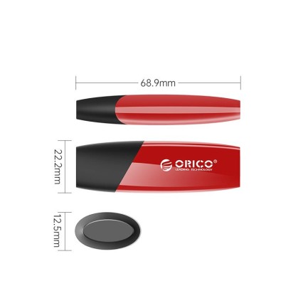 ORCIO-USB2.0 U disk 8GB (USB-A) Kırmızı - Thumbnail
