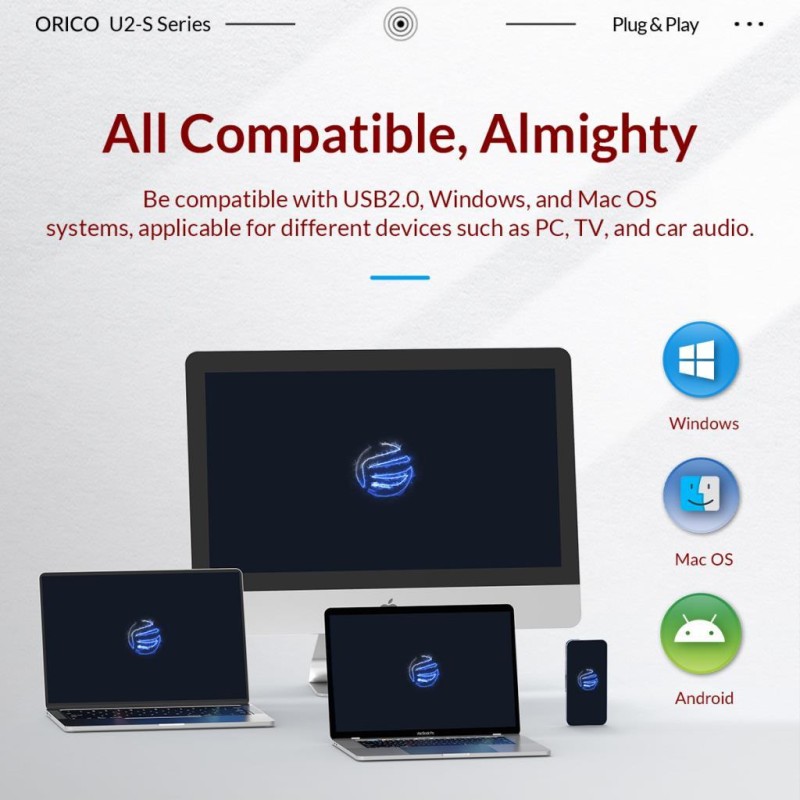 ORCIO-USB2.0 U disk 8GB (USB-A) Siyah