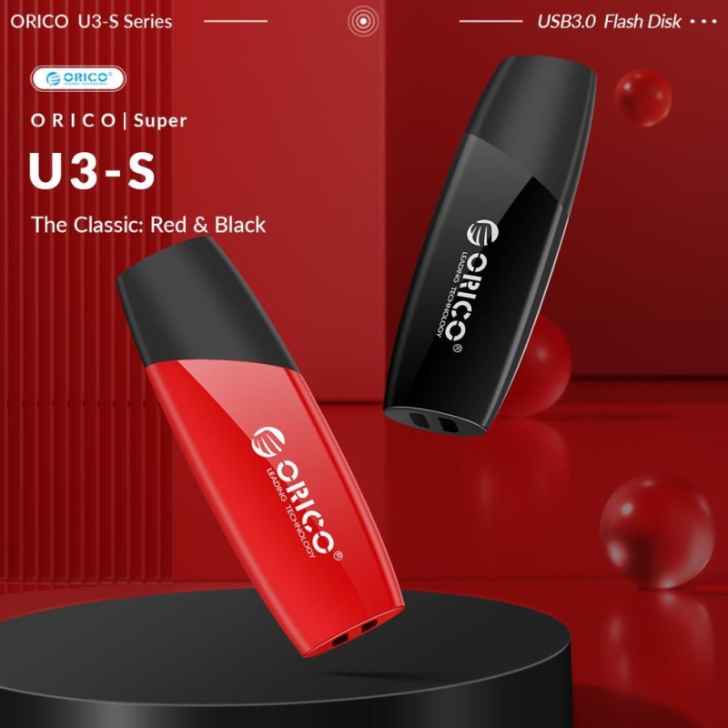 ORCIO-USB3.0 U disk 32GB (USB-A) Siyah - Kırmızı