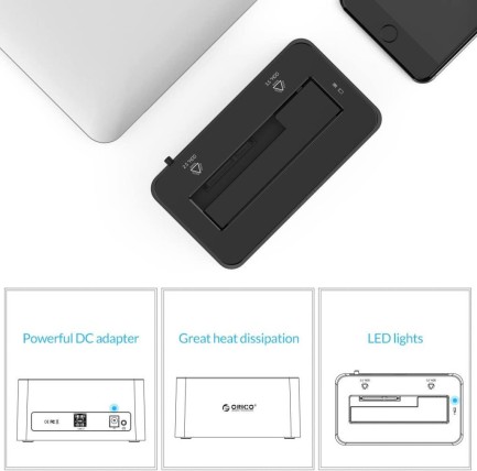 ORICO-1-Bay 2.5”& 3.5” SATA III HDD Docking Station - Thumbnail