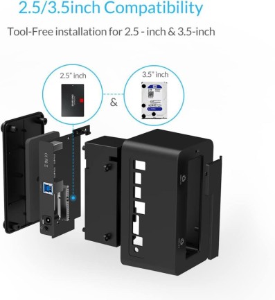 ORICO-1-Bay 2.5”& 3.5” SATA III HDD Docking Station - Thumbnail