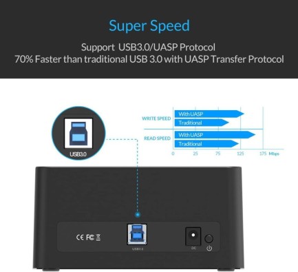 ORICO-1-Bay 2.5”& 3.5” SATA III HDD Docking Station - Thumbnail