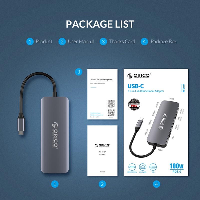 ORICO-11 in 1 Type-C Multifunctional Docking Station