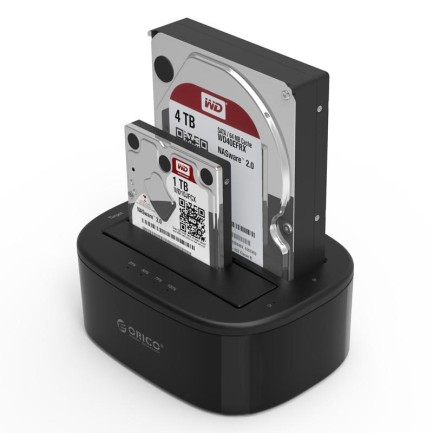 ORICO-2.5 / 3.5 inch 2 Bay USB3.0 1 to 1 Clone Hard Drive Dock - Thumbnail
