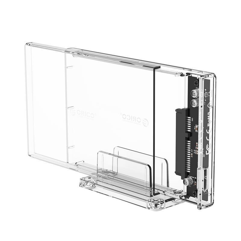 ORICO-2.5 inch Transparent USB3.0 Hard Drive Enclosure with Stand (USB3.0 Micro-B)