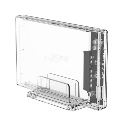 ORICO-2.5 inch Transparent USB3.0 Hard Drive Enclosure with Stand (USB3.0 Micro-B) - Thumbnail