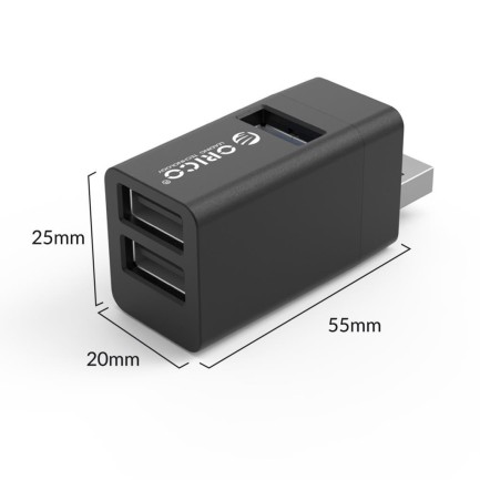 ORICO-3 IN 1 MINI USB HUB Gri - Thumbnail