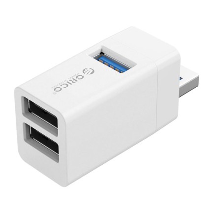 ORICO-3 IN 1 MINI USB HUB (USB3.0*1,USB2.0*2) Beyaz - Thumbnail