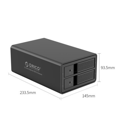 ORICO-3.5 Inch 2-Bay Hard Drive Enclosure - Thumbnail