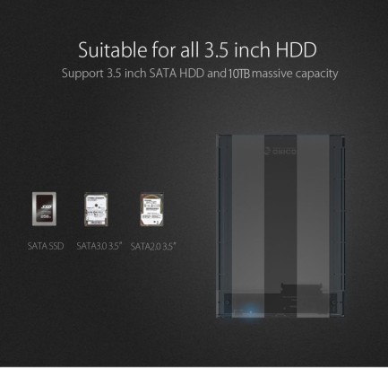 ORICO-3.5'' USB3.0 SATA III hard drive external enclosure - Thumbnail