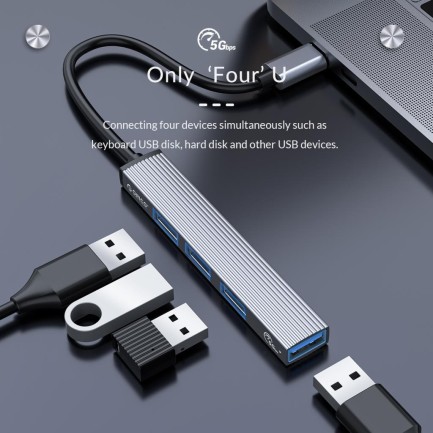 ORICO 4 Ports USB-A To USB3.0 HUB (USB3.0*1, USB2.0*3) - Thumbnail