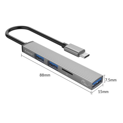 ORICO 4 Ports USB-A To USB3.0 HUB (USB3.0*1, USB2.0*2, TF*1) - Thumbnail