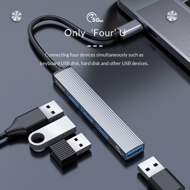 ORICO 4 Ports USB-A To USB3.0 HUB (USB3.0*1, USB2.0*2, TF*1)