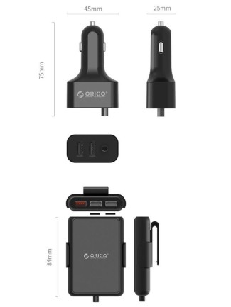 ORICO-5 port car charger - Thumbnail