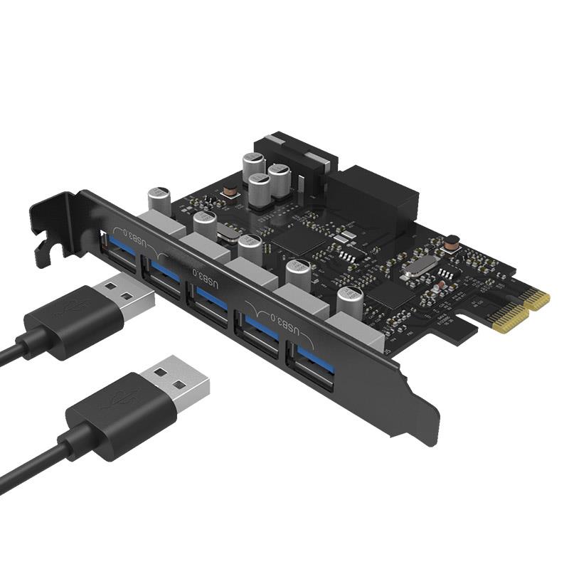 ORICO-5 Ports USB3.0 PCI-E Expansion Card with Dual Chip