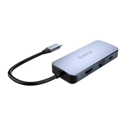 ORICO - ORICO-6 in 1 Type-C Multifunctional Docking Station (HDMI*1,USB3.0*3,RJ45*1,PD*1)