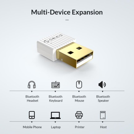 ORICO- Bluetooth Adapter (Bluetooth Version: 5.0+BR/EDR) Siyah - Thumbnail