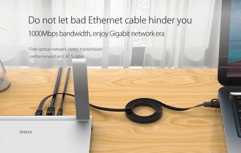 ORICO-CAT6 Flat Gigabit Ethernet Cable 10m
