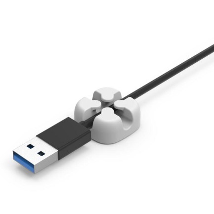 ORICO-Desktop Cross-shaped silicone cable clip Gri - Thumbnail