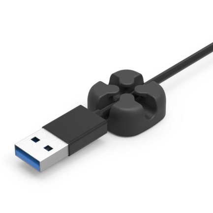 ORICO-Desktop Cross-shaped silicone cable clip Siyah - Thumbnail