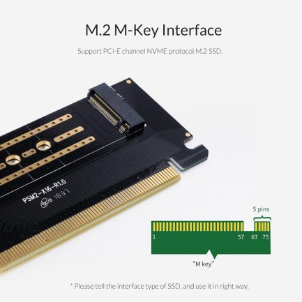 ORICO-M.2 NVMe to PCI-E 3.0 X16 Expansion Card - Thumbnail