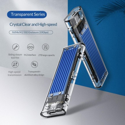 ORICO-NVMe M.2 SSD Enclosure 10Gbps Gümüş - Thumbnail