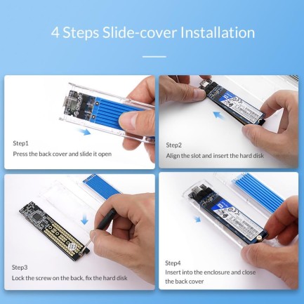 ORICO-NVMe M.2 SSD Enclosure 10Gbps Mavi - Thumbnail