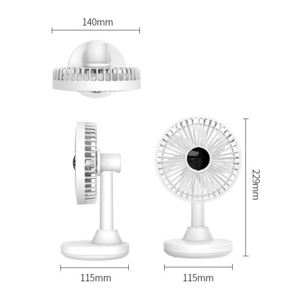 ORICO-Oscillating Desk Fan Beyaz - Thumbnail