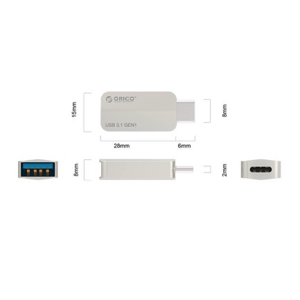 ORICO-OTG adapter (TYPE -C male to TYPE- A female) - Thumbnail
