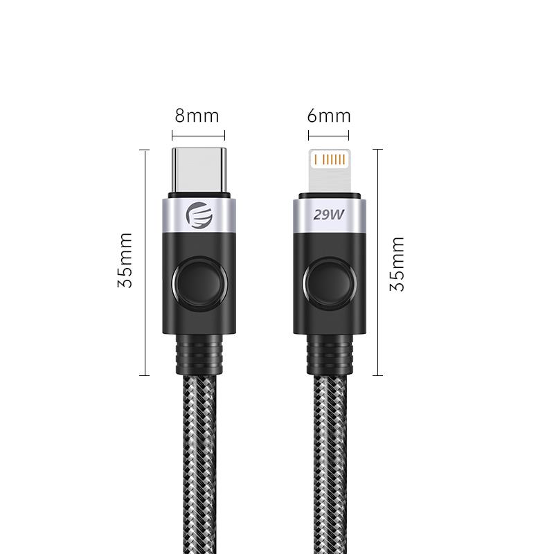 ORICO Type-C to Lightning 27W Fast Charge & Data Cable 3m Siyah