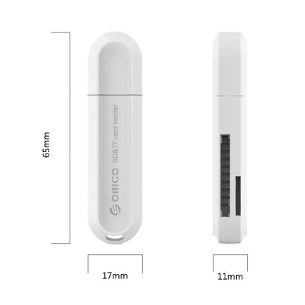 ORICO-USB3.0 Card Reader (TF*1, SD*1) Beyaz - Thumbnail