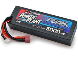 PEAK RACING - PEAK Power Plant Lipo 5000 7.4 V 45C (Black case, Deans Plug) 12