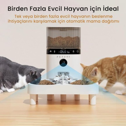 Petfit AutoDine X Plus 5L Wi-Fi Kameralı Çift Kase Akıllı Otomatik Kedi Köpek Mama Kabı Besleme Ünitesi (Sesli Komut+Çelik Kase+APP Kontrol) - Thumbnail
