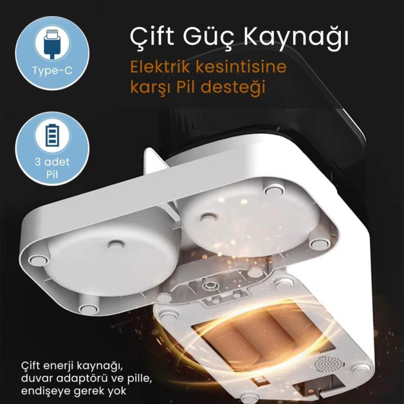 Petfit AutoDine X Plus 5L Wi-Fi Kameralı Çift Kase Akıllı Otomatik Kedi Köpek Mama Kabı Besleme Ünitesi (Sesli Komut+Çelik Kase+APP Kontrol)